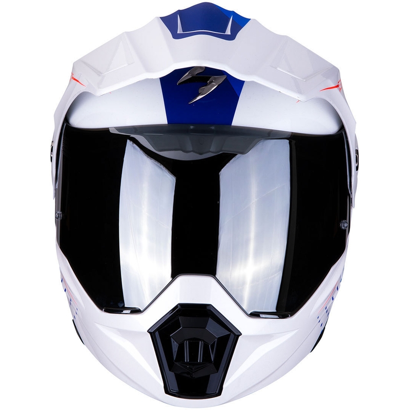 Eduro čelada Scorpion ADX-1 Horizon bela-rdeča-modra razprodaja