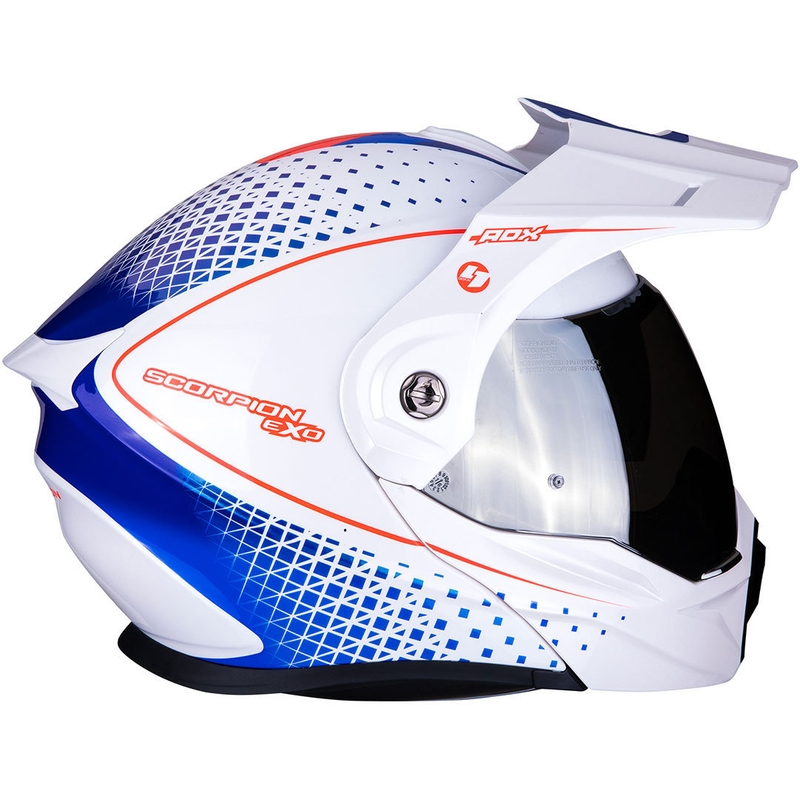 Eduro čelada Scorpion ADX-1 Horizon bela-rdeča-modra razprodaja