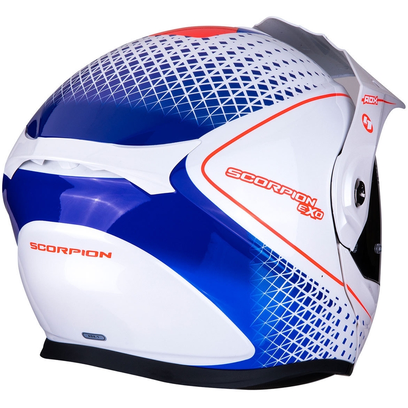 Eduro čelada Scorpion ADX-1 Horizon bela-rdeča-modra razprodaja