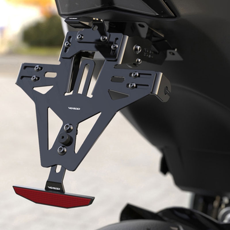 Držalo za registrsko tablico z osvetlitvijo Highsider Akron RS PRO Triumph SPEED TRIPLE 1050 črno