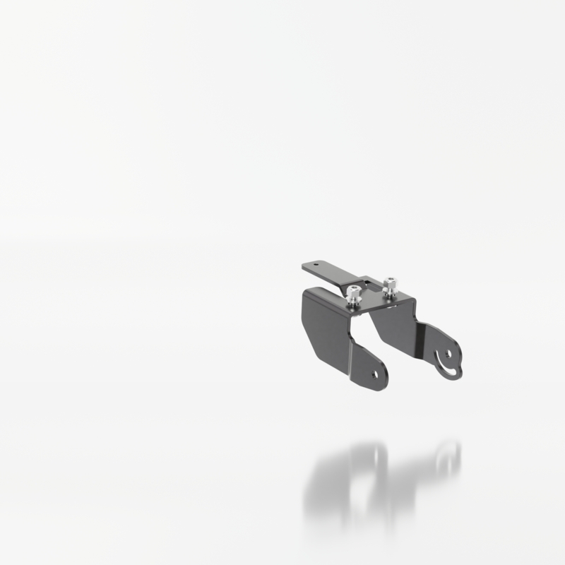 Nosilec registrske tablice z osvetlitvijo Highsider Akron RS PRO Kawasaki ER-6 F,N črne barve