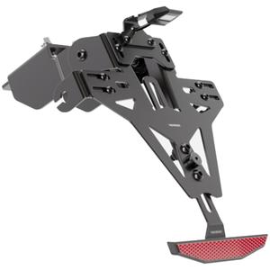 Nosilec registrske tablice z osvetlitvijo Highsider Akron RS PRO Kawasaki ER-6 F,N črne barve