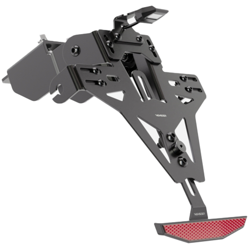 Nosilec registrske tablice z osvetlitvijo Highsider Akron RS PRO Kawasaki ER-6 F,N črne barve