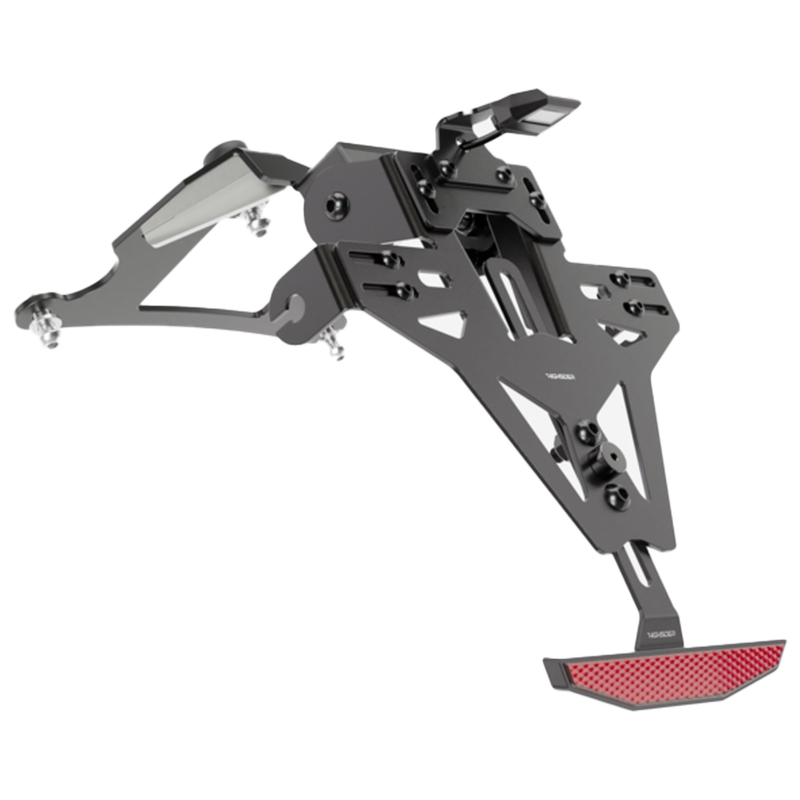 Držalo za registrsko tablico z osvetlitvijo Highsider Akron RS PRO Kawasaki Z750, Z1000 črno
