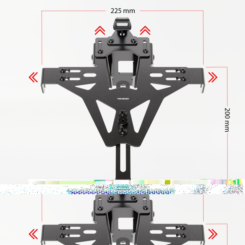 Nosilec registrske tablice z osvetlitvijo Highsider Akron RS PRO Suzuki GSX-S 1000 (F) črn