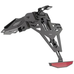 Nosilec registrske tablice z osvetlitvijo Highsider Akron RS PRO Suzuki GSX-S 1000 (F) črn