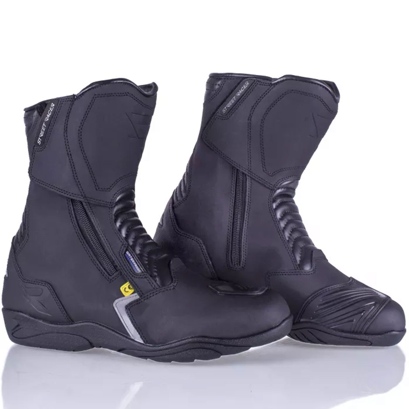 Street Racer Storm Black Motorcycle Boots