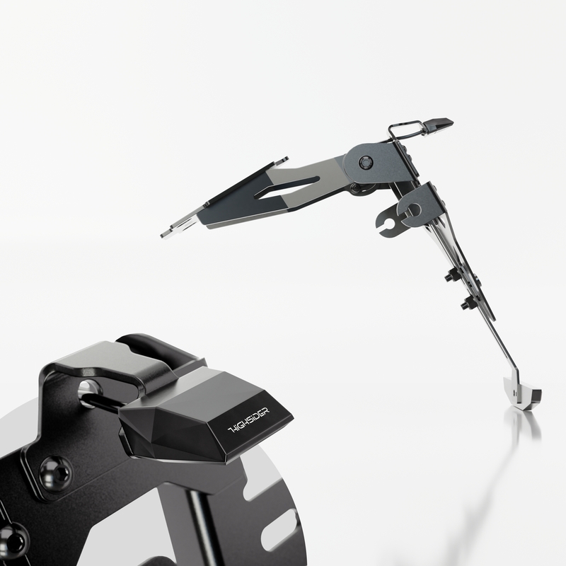 Nosilec registrske tablice z osvetlitvijo Highsider Akron RS PRO Yamaha MT-07 črne barve