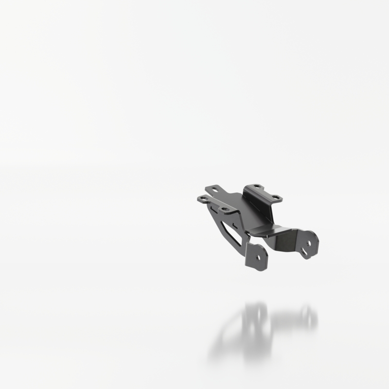 Nosilec registrske tablice z osvetlitvijo Highsider Akron RS PRO Yamaha MT-07 črne barve