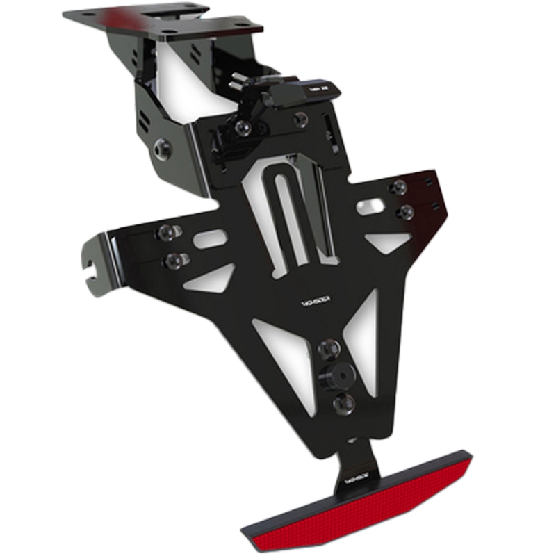 Nosilec registrske tablice z osvetlitvijo Highsider Akron RS PRO Yamaha MT-09 črne barve
