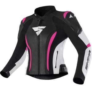 Ženska motoristična jakna Shima Miura 2.0 Black, White and Pink