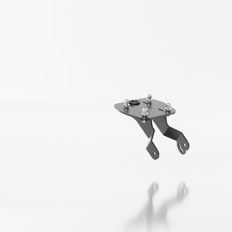 Nosilec registrske tablice z osvetlitvijo Highsider Akron RS PRO Yamaha R125, YZF-R125 črne barve