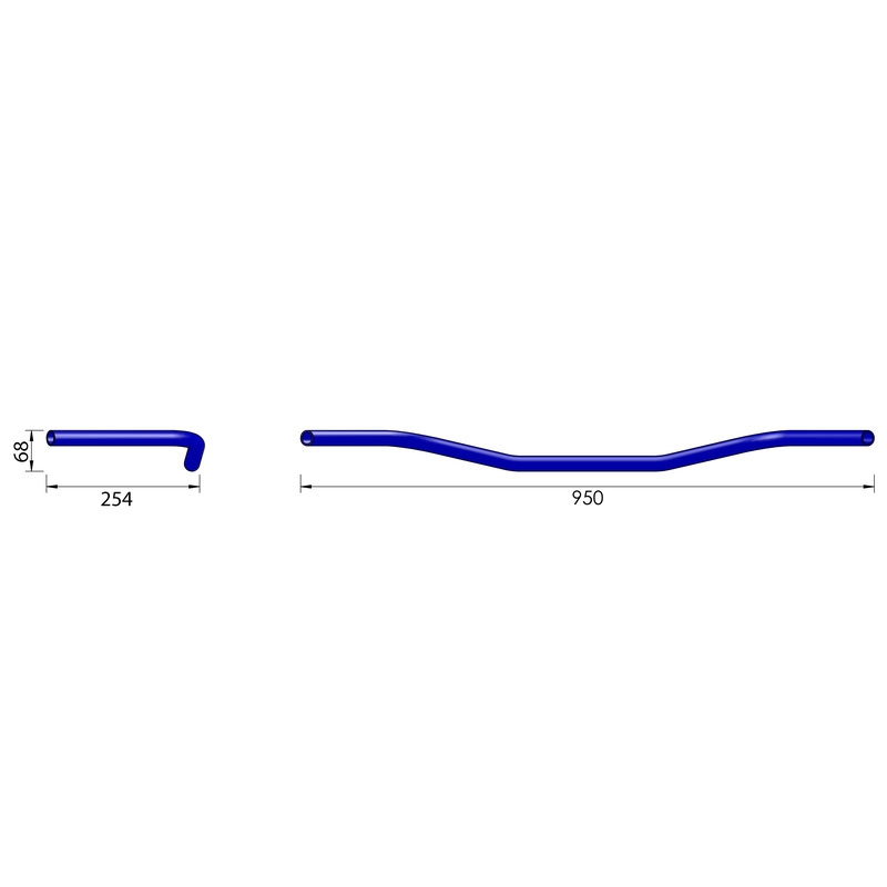 Krmilo za motor Highsider PRO Old Style L12 95 mm kromirano