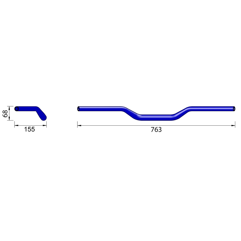 Krmilo za motor Highsider PRO X-Bar Superbike X01 srebrno