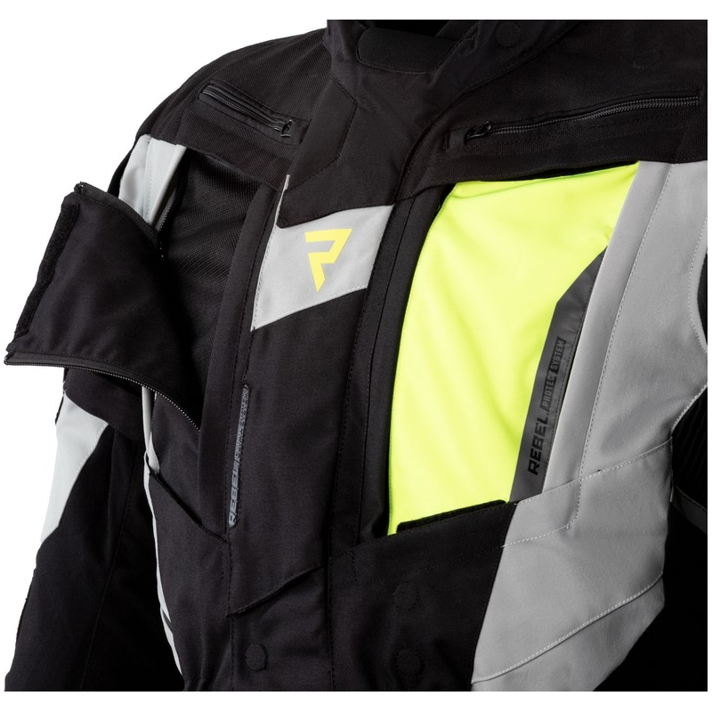 Rebelhorn Hardy II motoristična jakna sivo-črno-fluo rumena razprodaja