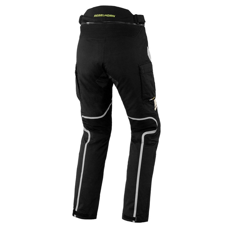 Rebelhorn Hardy II Grey-Black-Fluo Yellow Motoristične hlače za ženske razprodaja