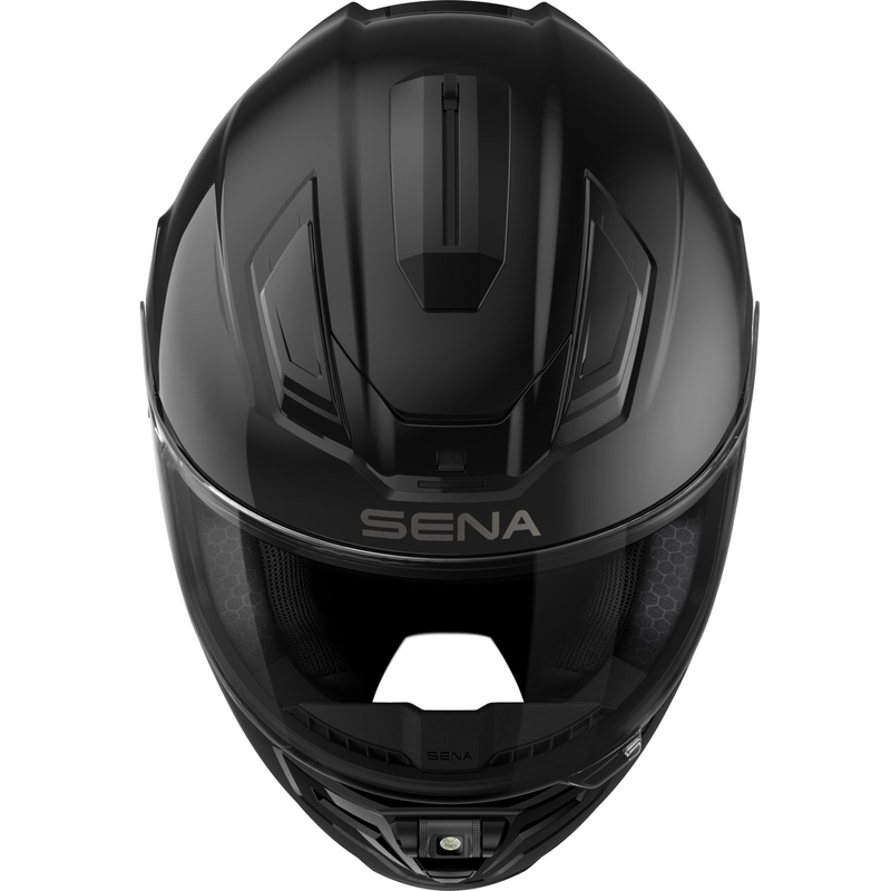 SENA Phantom motoristična čelada z integriranim obrazom in mrežastim slušalkami, mat črna