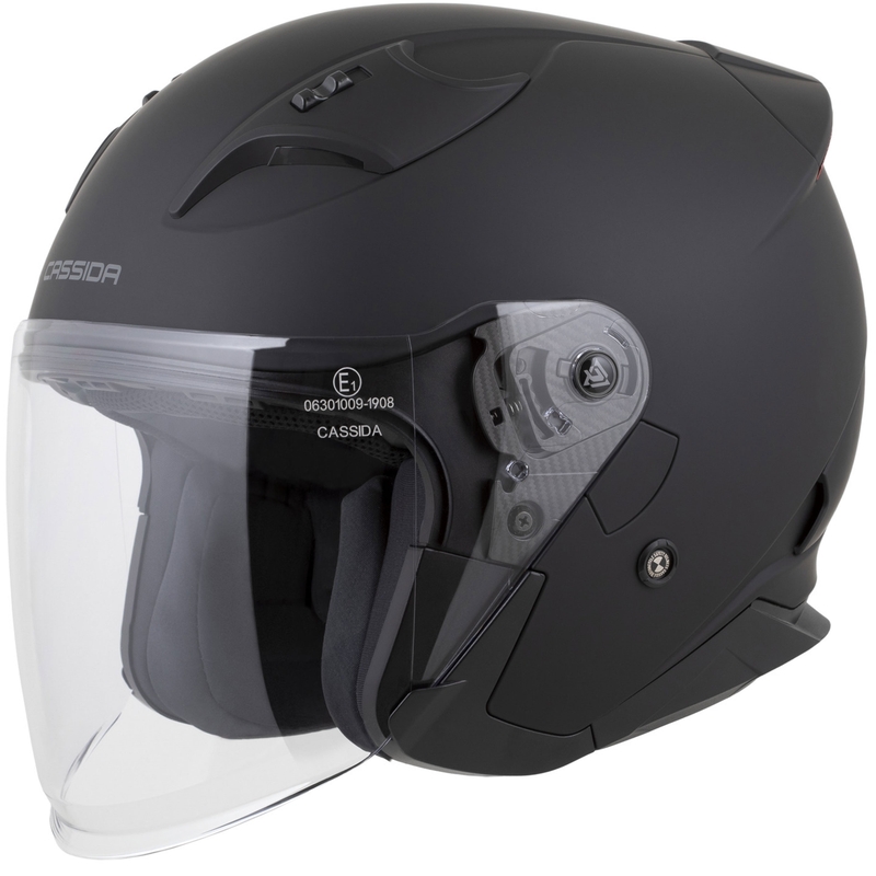 Cassida Reflex 2.0 Solid odprta motoristična čelada mat črno-temno siva