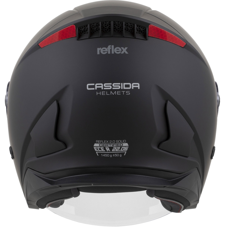 Cassida Reflex 2.0 Solid odprta motoristična čelada mat črno-temno siva