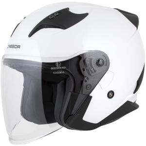Cassida Reflex 2.0 Solid odprta motoristična čelada belo-črna