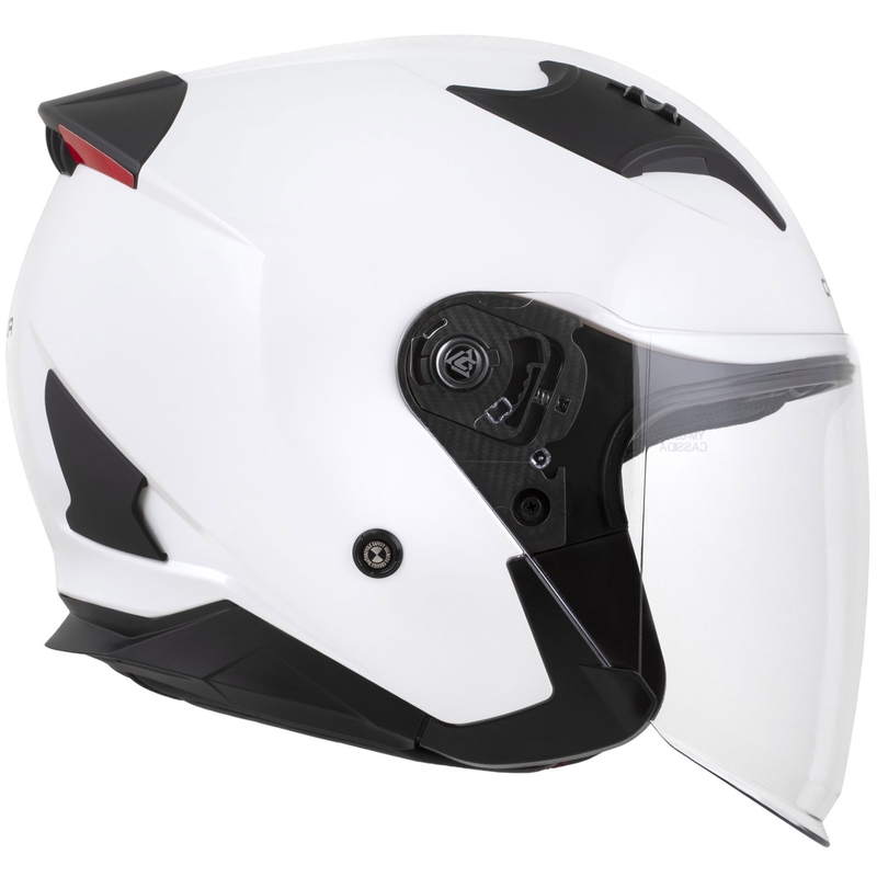 Cassida Reflex 2.0 Solid odprta motoristična čelada belo-črna