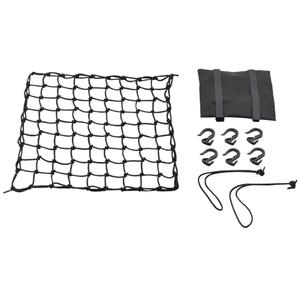 Fleksibilna motoristična mreža za prtljago s plastičnimi kavlji Daytona 40 x 40 cm črna