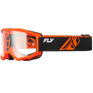 Otroška motokros očala FLY Racing Focus črno-oranžna II s prozornim pleksi steklom