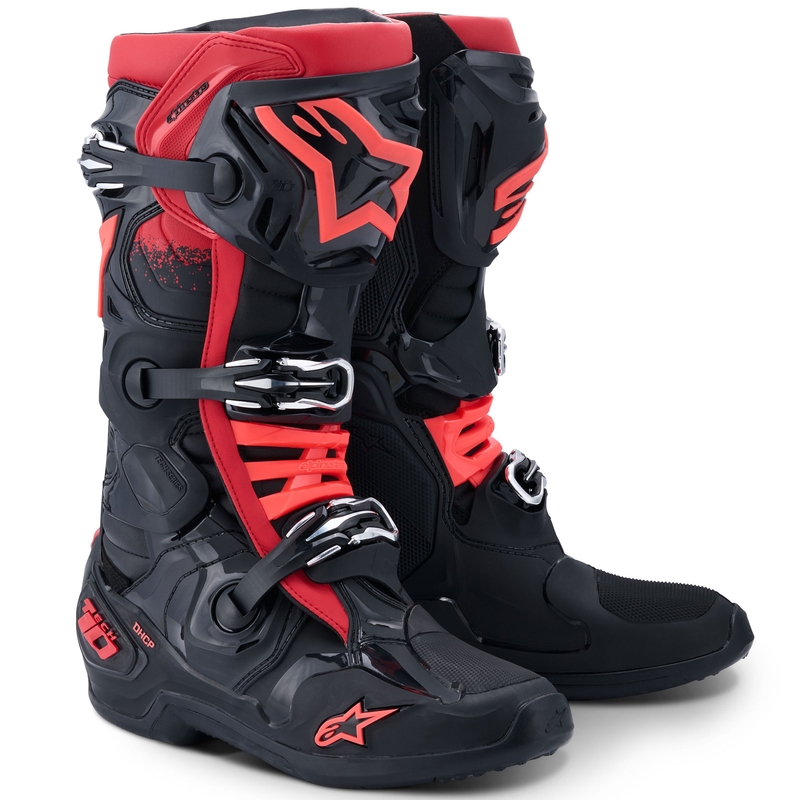 Moto škornji Alpinestars Tech 10 črno-rdeči