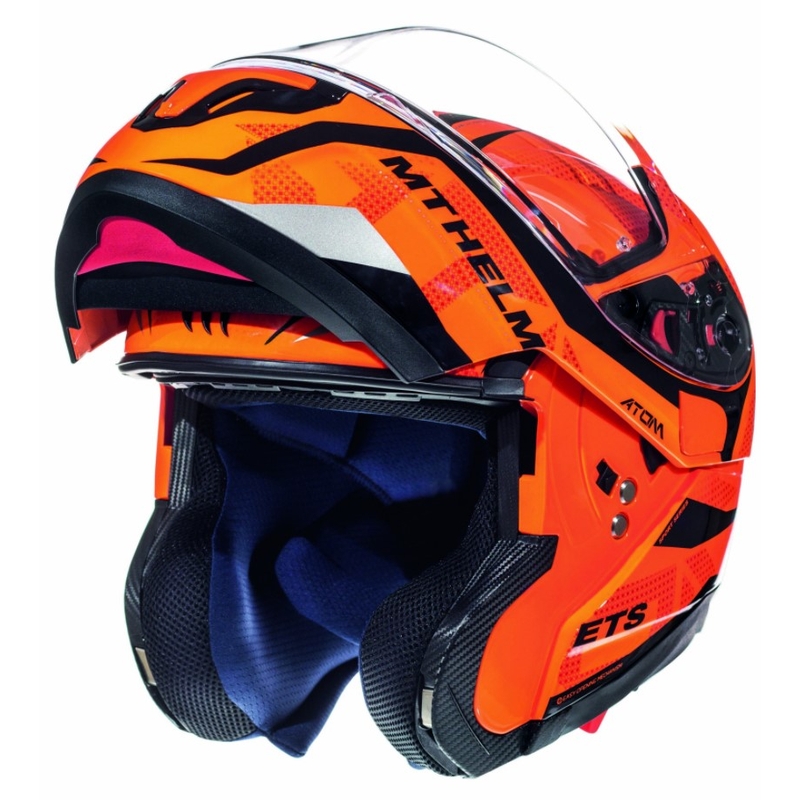 MT Atom Divergence motoristična čelada fluo oranžna - razred II