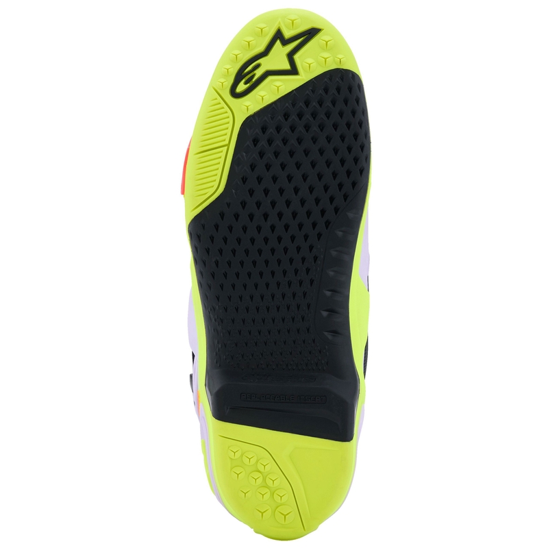 Moto škornji Alpinestars Tech 10 Supervented vijolično-fluo rumeno-roza
