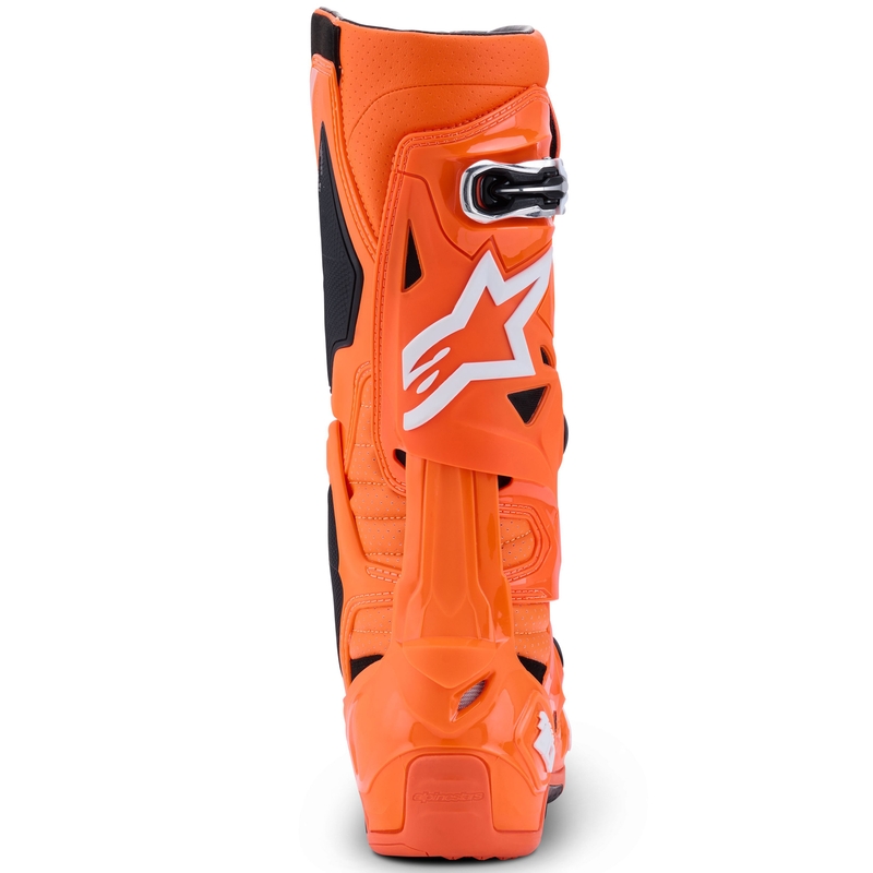 Moto škornji Alpinestars Tech 10 Supervented fluo oranžno-črno-beli