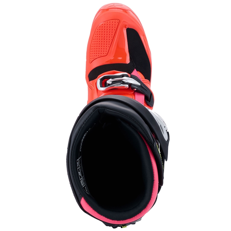 Moto škornji Alpinestars Tech 7 črno-fluo rdeče-fluo roza