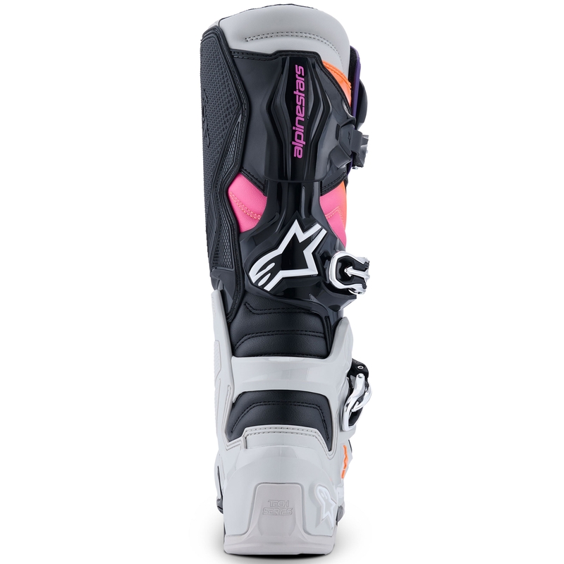 Moto škornji Alpinestars Tech 7 črna-svetlo siva-fluo oranžna-gradient