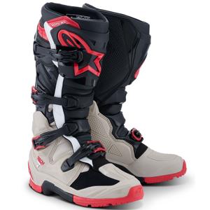 Moto škornji Alpinestars Tech 7 Enduro črno-svetlo sivo-rdeči