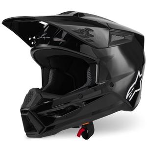 Čelada za motokros Alpinestars S-M3 Solid, črna