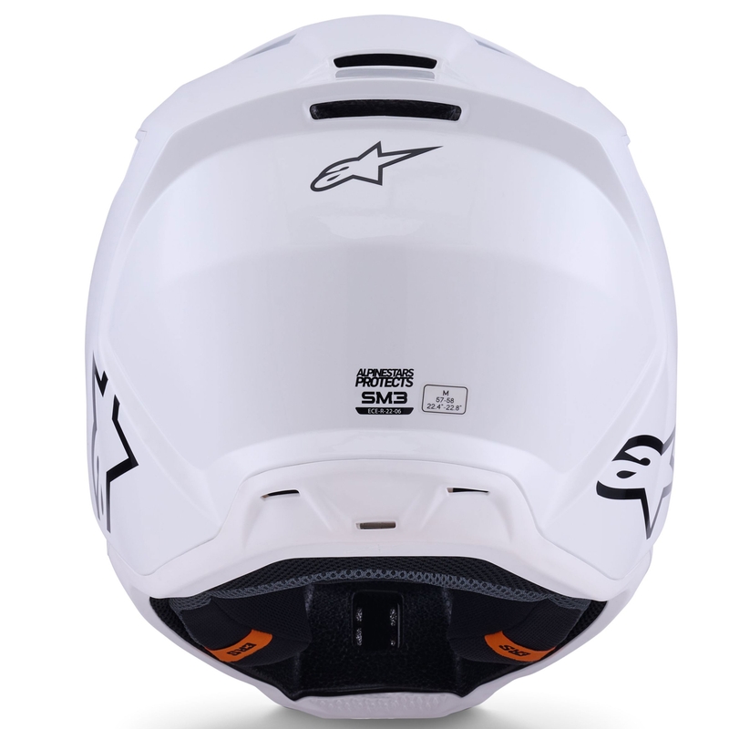 Motokros čelada Alpinestars S-M3 Solid, bela