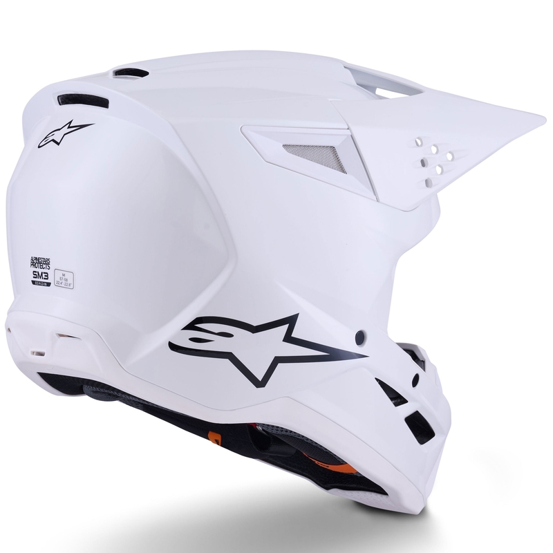 Motokros čelada Alpinestars S-M3 Solid, bela
