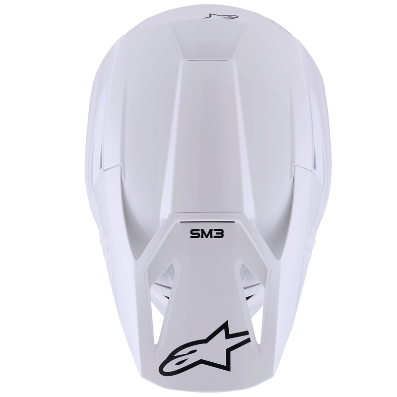 Motokros čelada Alpinestars S-M3 Solid, bela