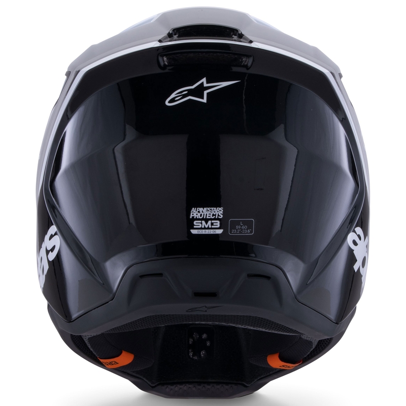 Čelada za motokros Alpinestars S-M3 Radium črno-belo-siva