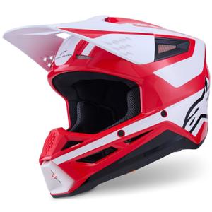 Motokros čelada Alpinestars S-M3 Heat rdeče-belo-črna