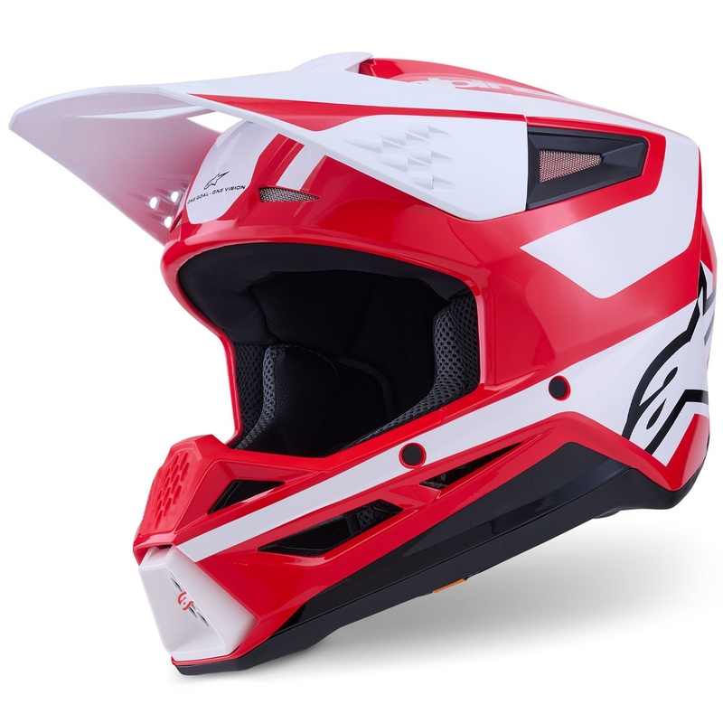 Motokros čelada Alpinestars S-M3 Heat rdeče-belo-črna