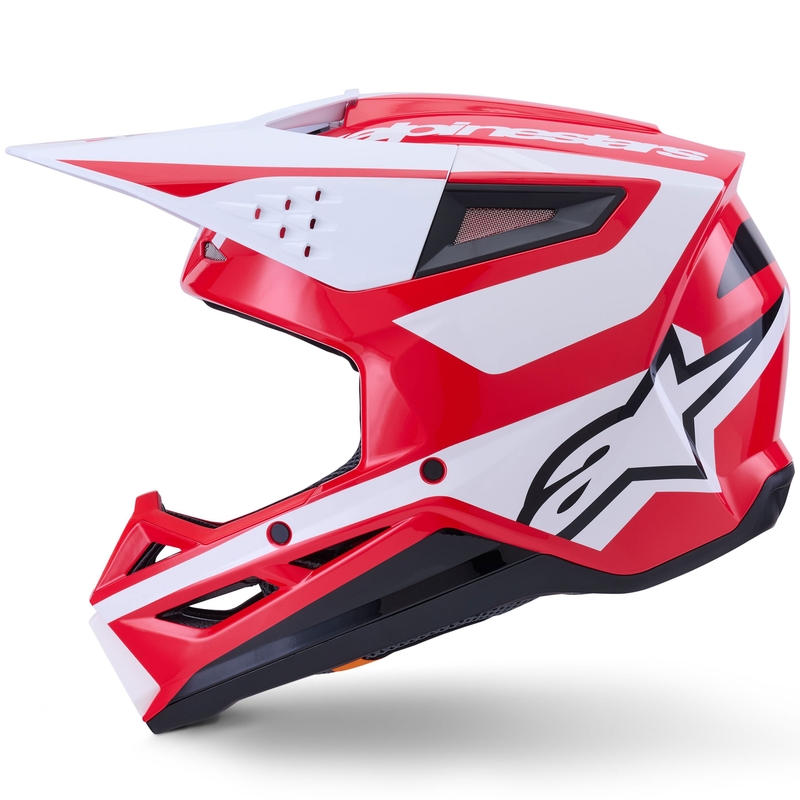 Motokros čelada Alpinestars S-M3 Heat rdeče-belo-črna