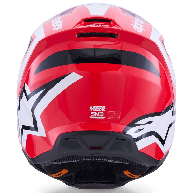 Motokros čelada Alpinestars S-M3 Heat rdeče-belo-črna