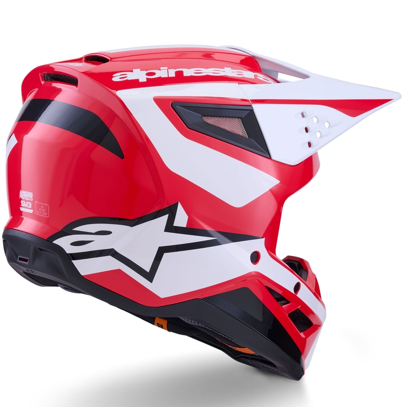 Motokros čelada Alpinestars S-M3 Heat rdeče-belo-črna