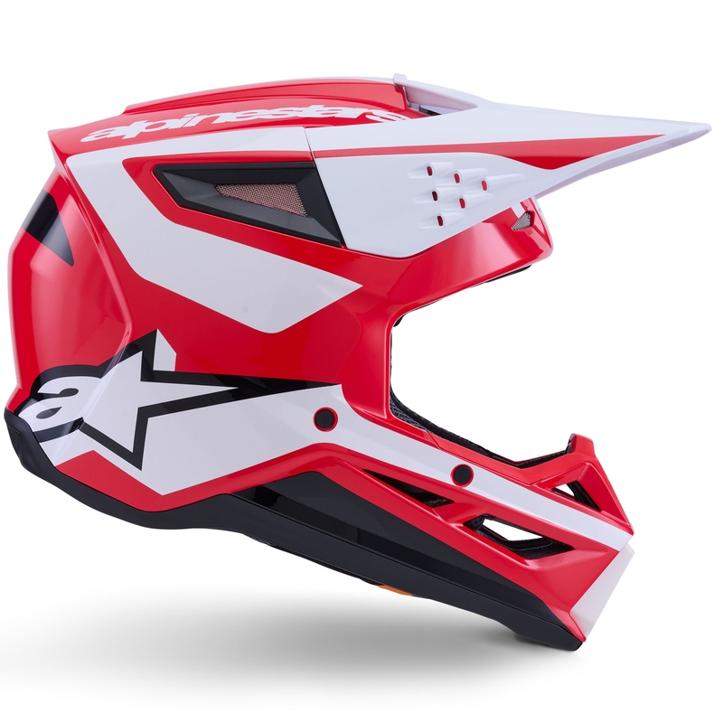 Motokros čelada Alpinestars S-M3 Heat rdeče-belo-črna