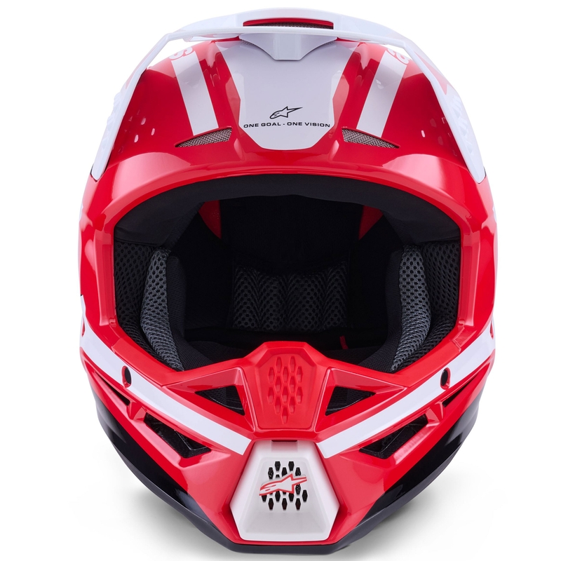 Motokros čelada Alpinestars S-M3 Heat rdeče-belo-črna