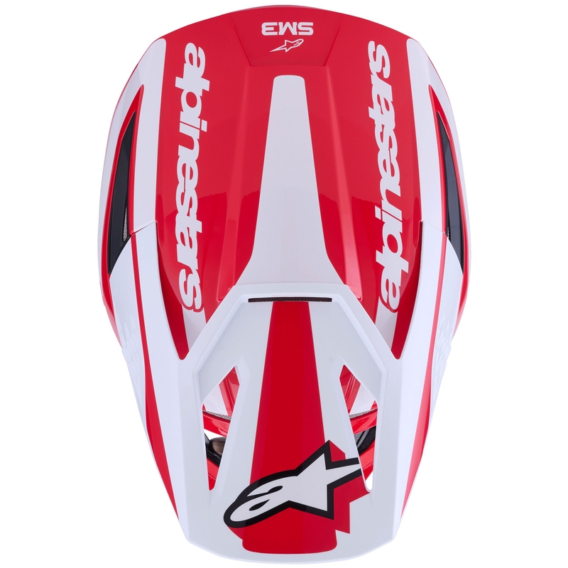 Motokros čelada Alpinestars S-M3 Heat rdeče-belo-črna
