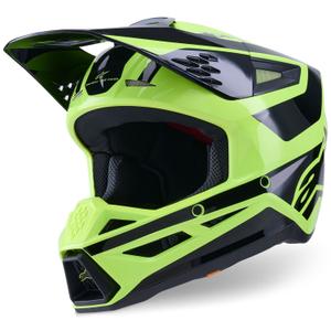 Motokros čelada Alpinestars S-M3 Heat fluo rumeno-črna