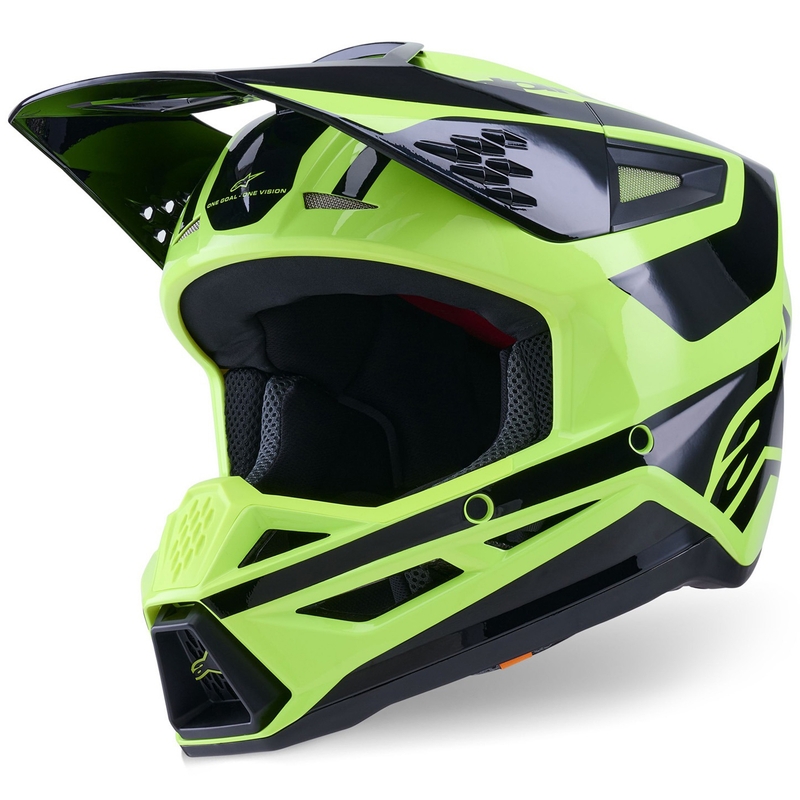 Motokros čelada Alpinestars S-M3 Heat fluo rumeno-črna