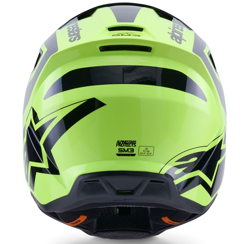 Motokros čelada Alpinestars S-M3 Heat fluo rumeno-črna